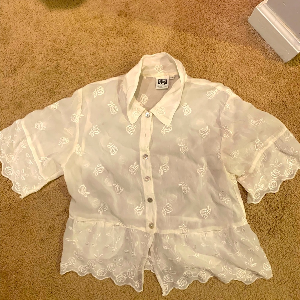 Sheer Johnny Was short sleeve top